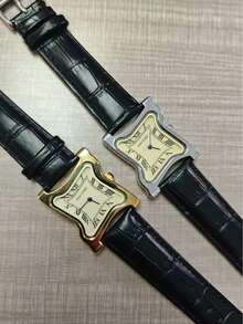 Elegant Ladies Geometric Shape Design Dial Roman Numeral Scale Business Women's Quartz Movement Analog Watch - one-size - View 10