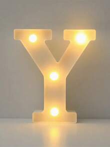 1件白色字母燈，電池供電，16/21cm暖白色LED燈，26個英文字母LED燈，嬰兒房裝飾夜燈，兒童臥室桌面床頭裝飾燈，家居裝飾，情人節LED裝飾燈，家庭派對房牆面裝飾，適用於室內、臥室、客廳、房間、辦公室、派對裝飾、婚禮、情人節、婚禮日、派對裝飾、生日派對、家庭聚會派對、嬰兒房裝飾燈，完美的節日禮物 - 暖白光 - 查看 80