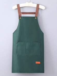 1pc Adult New Waterproof Apron, Long Sleeve Oil-Proof Cooking Apron, Unisex Kitchen Workwear - Multicolor - View 1