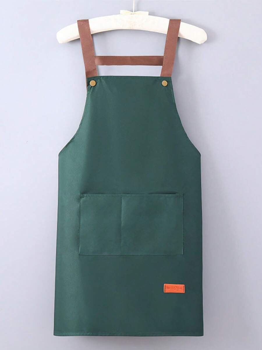 1pc Adult New Waterproof Apron, Long Sleeve Oil-Proof Cooking Apron, Unisex Kitchen Workwear - Multicolor - View 1