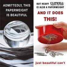 White Clipwell Magnetic Paper Clip Holder - Blanco - Ver 4