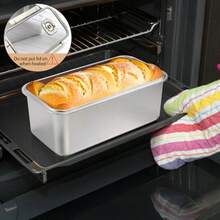 ZEAYEA - Caja de pan para mostrador de cocina contenedor de almacenamiento de pan con tapa hermética caja de almacenamiento de pan de gran capacidad de acero inoxidable para botanas de pan de bagel - Plateado - Ver 7