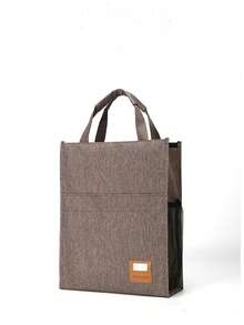 Unisex Fashion Casual Handbag, File Folder, Laptop Bag, Large Capacity Compartment Business Commuter Tote - Signature - View 3