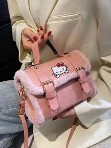 Plus Fleece Thick Crossbody Bag, New Girl's Handbag, Multi-Functional Unique Texture Storage Bag - Multicolor - View 7