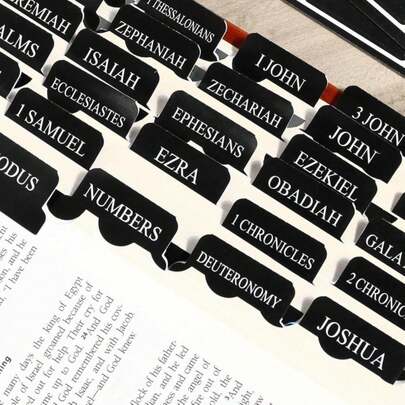 Bible Tabs For Men Black, 90Pcs Large Print Catholic Bible Accessories Bookmarks Index Tabs Study Supplies Guide Kit, Baptism Christian Gifts For Women April Fool'S Dayu200c