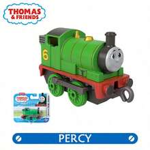 Mattel Mattel 1件托马斯和朋友金属合金玩具火车套装 - 戈登、爱德华、艾米丽推拉式火车头及车厢，珀西、托比、哈罗德金属系列推拉式玩具火车，适合3岁及以上儿童，托马斯小火车卡通动画儿童节、圣诞节礼物 - 彩色 - 查看 34