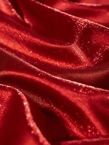 1pc Tree Bark Texture Crinkle Chiffon Fabric, Textured Pleated Sheer Fabric, Lightweight Breathable Design For Spring/Summer Dresses - Claret - View 3