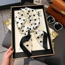 1-Piece Leisure Polka-Dot 70cm Square Scarf, New Women's Spring And Autumn Headscarves, Multifunctional Belts, Hair Bands, Headscarves, Fashion Scarves. - Multicolor - View 12