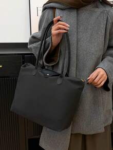 New Arrival Large Capacity Minimalist Fashion Tote Bag, Commuter Handbag With Shoulder Strap For Men - Multicolor - View 9