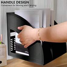 Magazine Rack - 2 Black 3-section Pieces - View 5