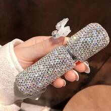 Bling Bling Sparkling Perfume Atomizer With Rhinestone Decoration, Vacuum Press Moisturizing Fine Mist Spray Bottle. Suitable For Refillable And Reusable Cosmetic Sample Containers - Travel Accessory. - 銀色 - 查看 7