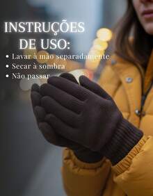 Basic Elegant Knitted Gloves For Cold Winter - Adult (Various Colors) - Rust Brown - View 4