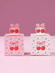 24 piezas Cajas de regalo con lazo de cereza, cajas de embalaje de regalo pequeñas para baby shower, cajas de obsequio con lazo de cereza, cajas para dulces, cajas para postres, suministros de envoltura de regalos de cumpleaños, decoraciones para baby shower de niño y niña, decoración para revelación de género, cajas de regalo para decoración de mesa de fiesta de boda, decoraciones de fiesta de cumpleaños con lazo de cereza, suministros para fiesta de baby shower, decoraciones para fiesta de cumpleaños de niña, regalos de baby shower, recuerdos de fiesta - Arco de cereza - Ver 11