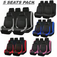 9pcs/Set Universal Car Seat Covers With Airbag, New Football Quilted Design, Specially For Women - Seat Cover Football - View 7