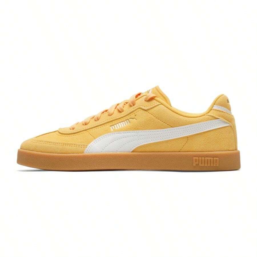 Puma Club II Era SD休闲运动鞋,户外运动简约舒适滑板鞋 409204-03,男女通用 - 芥菜色-暖白 - 查看 1