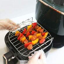 3/2/1 Pcs Air Fryer Rack Accessories, Multi-Layer Air Fryer Rack Set, Stainless Steel Stackable Bacon Air Fryer Accessories, Baking Basket, Toaster Rack, Cooking Rack, Suitable For Home Kitchen Baking And Cooking - Air Fryer Grill Rack - View 8
