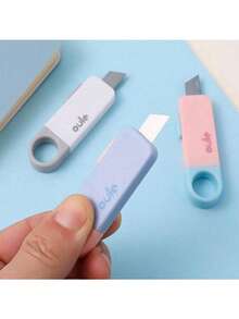 1-3 piezas Cuchillo utilitario mini retráctil, abre sobres, abre paquetes mini llavero, adecuado para cajas y sobres - Talla única - Ver 11