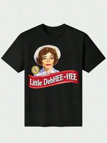 ShirtLitte Debhee Hee Debbie Parody Meme T Shirt Casual Digital Print 220g Pure  Heavy 100% Cotton T ShirtLoose And Comfortablebenito Bowl Tops - 黑色 - 查看 1