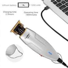 Kemei 1 máy cắt tóc điện KM-1931 dành cho nam, bộ dụng cụ cắt tóc chuyên nghiệp, điều chỉnh chính xác, máy tỉa tóc không dây. - Xám - Xem 8