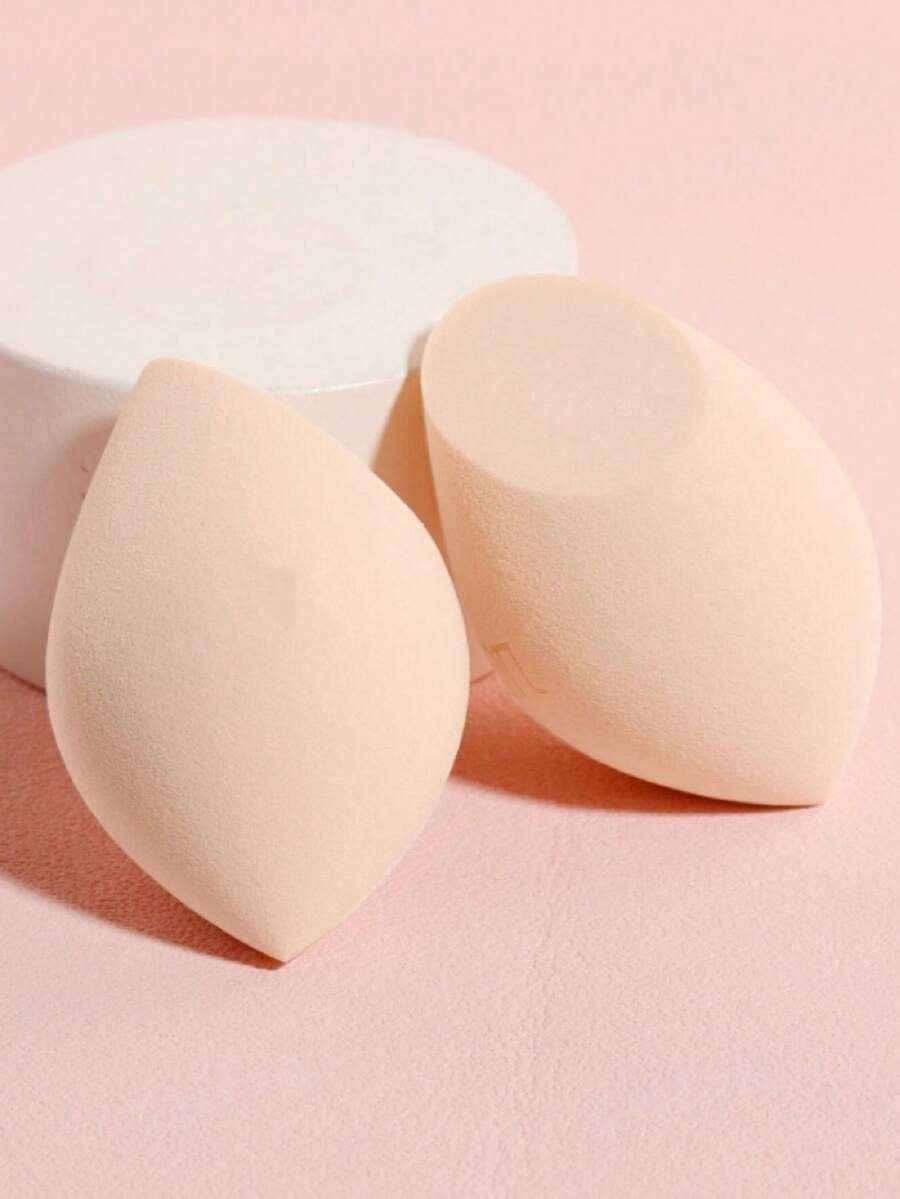 2pcs Portable Irregular Makeup Sponge For Daily Use - Apricot - View 1