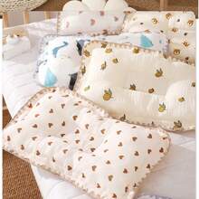 1 chiếc gối định hình đầu phẳng mềm mại, thoáng khí, in hình dành cho trẻ em, thấm hút tốt, có thể giặt được quanh năm. - 25*40 cm - Xem 5