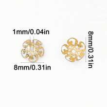 200pcs Flower Shaped Bead Caps, Alloy Bead Spacers For DIY Jewelry Making, Bracelet Necklace Earring Craft Supplies - DIY - View 6