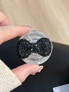 1个奢华水钻蝴蝶结手机支架，磁性3D蝴蝶结指环支架 - 多色/無磁吸 - 查看 6