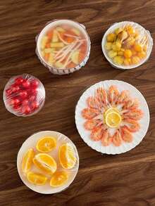 50/100/200pcs Transparent Plastic Lids, PE Film, Plastic Bowl Covers, Leftover Covers, Dust-Proof Bread Covers, For Snacks, Dried Fruits, Cereals, Keeps Food Fresh, Kitchen Supplies, Prep Before Meals, Fridge Decor, Kitchenware, Home Decor, Suitable For Outdoor, Camping, Back To School - Multicolor - View 6