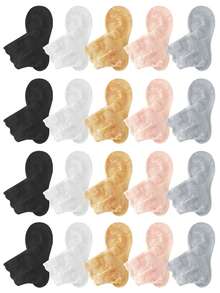 1/5/10 Pairs Of Breathable Elastic Women's Lace Transparent Invisible Summer Thin Non-Slip Leaves Short Ankle Socks - Multicolor - View 18