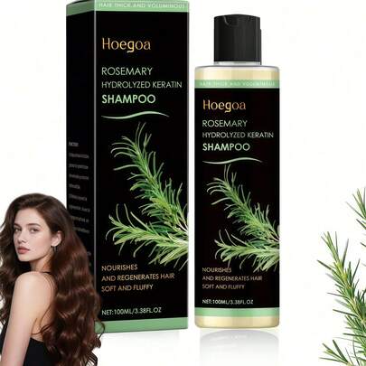 100毫升迷迭香洗发水，男女皆宜，迷迭香水溶解角蛋白，滋养秀发，温和无硅，适合所有发质。