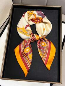 1条红色和海军蓝马图案方巾，四季皆宜，适合日常出行、旅行、婚礼派对等场合，男女通用，可作头巾、发带、头巾，户外防晒配饰，为您的风格增添亮点。 - 彩色 - 查看 2