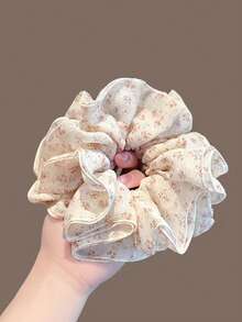 2026 New Arrival Fluffy Floral Hair Scrunchies, High-End Puff Flower Hair Ties, Elegant Layered Floral Hair Ties, Hair Accessories - Multicolor - View 3