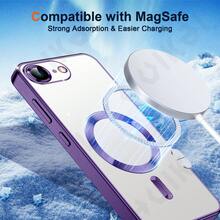 Ốp lưng cho iPhone 17e 16e 17Pro 17Pro Max 16 16Pro Max 15 15Pro Max với nam châm siêu mạnh, chống sốc, mỏng nhẹ, bảo vệ điện thoại không bị ố vàng. - Bạc - Xem 4