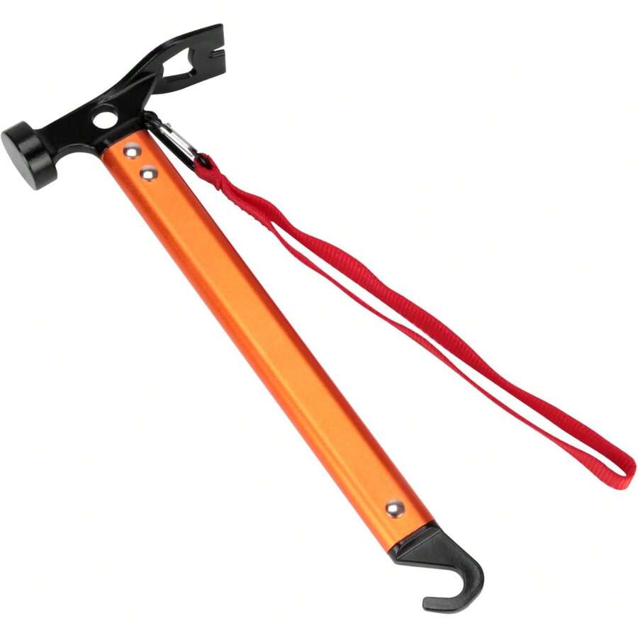 Carbon Steel Aluminum Camping Hammer, 12" Small Lightweight Three-In-One Functional Tent Stake Hammer For Hiking - 1 Piece - View 1