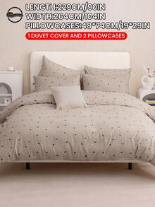 2/3pcs Bedding Set (1pc Duvet Cover + 1/2pcs Pillowcase, Without Filler), Breathable & Comfortable, Soft & Pilling Resistant, Suitable For Double/Full/Queen/King Size Bed, All Season Use, Multiple Sizes Available, Machine Washable, Decorative Bedroom - Multicolor - View 13