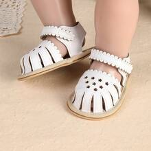 2026 Summer New Hollow-Out Closed Toe Cute Sandals For Infant Girls, Soft Bottom - White - View 8