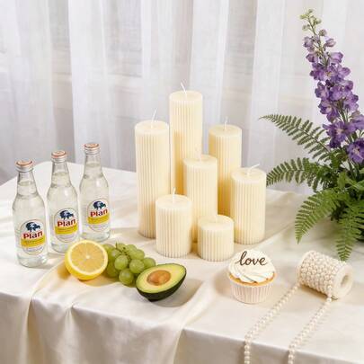 1个1.97英寸白色齿轮蜡烛，无烟大豆蜡烛台，家居装饰烛台，营造浪漫氛围，适用于家居装饰、婚礼装饰、卧室装饰、客厅装饰、婚礼场地装饰、婚礼季、婚礼、结婚礼物、女士礼物、婚礼回礼、拍照道具、生日礼物