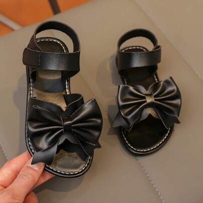 1 Pair New Sweet & Cute Princess Style Flat Sandals For Girls, Non-Slip, Comfortable, Lightweight, Suitable For Party, Gathering, Casual Outing