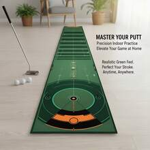 Esterilla de práctica de golf de 50 cm x 300 cm, esterilla de entrenamiento de golf portátil para uso en el hogar y la oficina - Multicolor - Ver 3