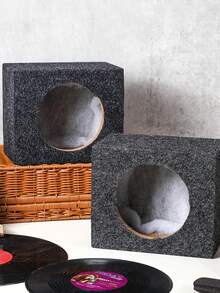 6.5 Inch Grey Carpeted Speaker Box Enclosure With Port, DIY Car Or Truck Audio Custom Subwoofer Box - A - View 12