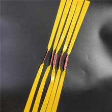 Easytoday 0.75mm/0.03inch Thick, 5/10pcs/Pack Red Rubber Bands, Random Color & Design Slingshot Flat Rubber Bands, Durable Outdoor Shooting Competition Accessories - Yellow - View 5
