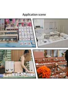 1/2/3/6 chiếc giá đỡ trưng bày trang sức trong suốt dành cho bông tai và khuyên tai, thích hợp cho mùa tựu trường. - Nhiều màu - Xem 9