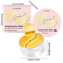 Xioimy 60片黄金眼膜，深层滋养保湿，紧致眼周肌肤，高效补水，呵护眼周肌肤，令眼周轮廓光滑紧致 - 金色 - 查看 9