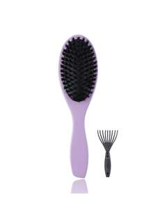 Wooden Handle Air Cushion Bristle Hair Brush, Smoothing Hair Comb With Wooden Handle, Anti-Static Detangling Comb, Gift Brush For Women, Home & Travel Use - Multicolor - View 13