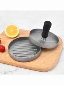 1pc Non-Stick Burger Press | Meat Press Set, Suitable For Making Beef, Cheese And Vegetable Burgers. Ergonomic Handle Design, Easy To Evenly Compress Meat - Perfect For Grilling, Home And Professional Kitchens. Modern Kitchen Utensil, Easy To Clean Surface, Suitable For All Seasons. - Black - View 8