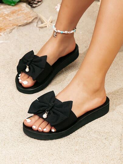 Dép nữ thời trang thanh lịch, cổ điển, trang nhã, tối giản, dép đi biển chống trơn trượt với họa tiết thêu, thích hợp cho mùa xuân/hè.