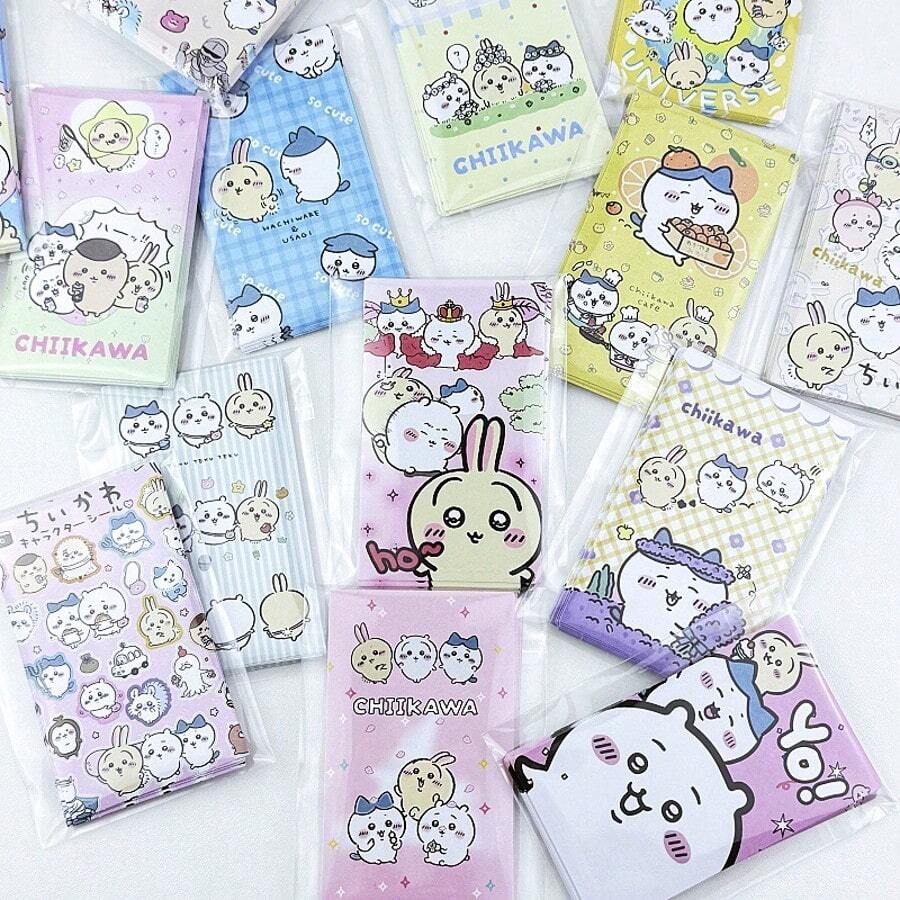 1set/100pcs Sealing Stickers, Cute Accounting Stickers, Long Strips Of Stickers, Cartoon Materials, Perfect Small Gifts For Fans, Family, And Friends, Girls' Day Gifts, White Valentine's Day Gifts, Easter Gifts[Stochastic Style] - Multicolor - View 1