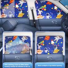 Magnetic Retractable Car Sun Shade Curtain - Multicolor - View 6