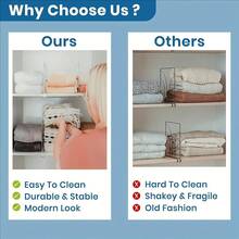 4pcs/2pcs Creative Transparent Wardrobe Divider Shelves - Sturdy Adjustable Storage Organizer Racks, Space-Saving Solution For Home, Office And Retail, Easy-Clean Plastic Material, Multifunctional Design With Shelves - Multicolor 2 - View 6