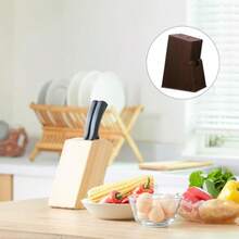 MAGICLULU 2 Piezas sujetador de cuchillo organizador de cuchillos base para cuchillos bloque de cuchillos de cocina organizador de cocina estante de corte doméstico escritorio plástico - marrnx2uds - Ver 3